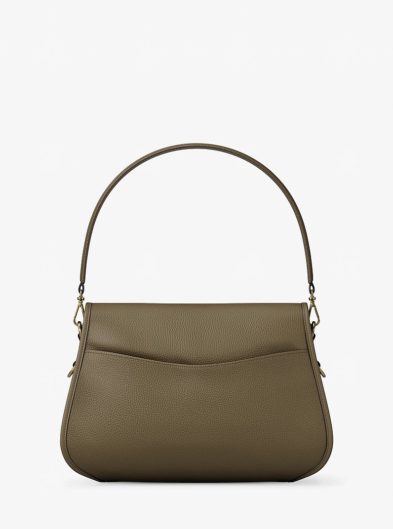Holmes Medium Pebbled Leather Convertible Messenger Bag in LODEN | Michael Kors