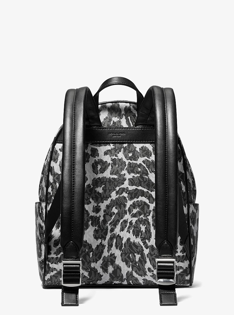 Bex Leopard Logo Backpack in BLACK COMBO | Michael Kors