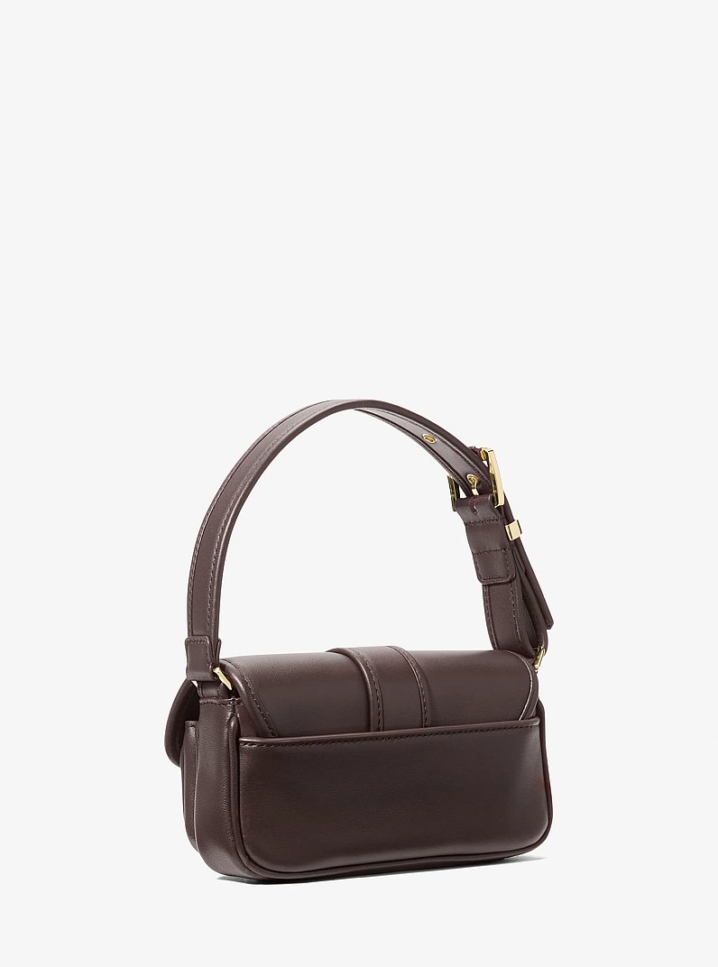 Colby Extra-Small Leather Shoulder Bag in CHOCOLATE - Sale