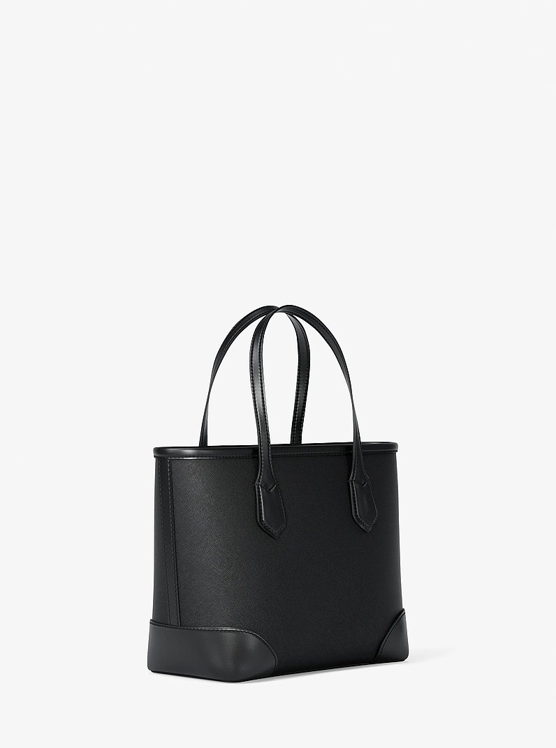 Tr&egrave;s petit sac fourre-tout convertible Eva en cuir Saffiano in NOIR | Michael Kors