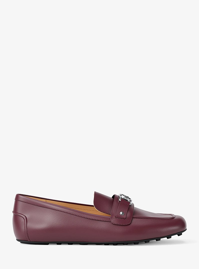 Mandy Leather Moccasin Loafer in OXBLOOD | Michael Kors