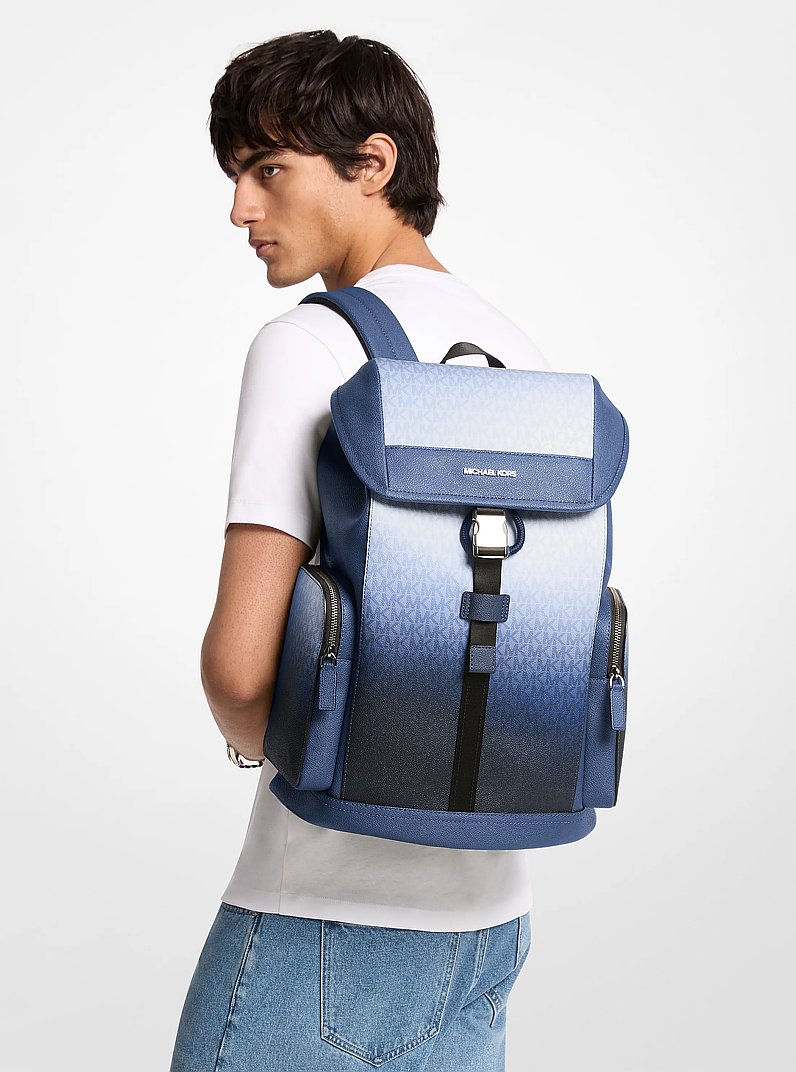 Cooper Medium Ombr&eacute; Signature Logo City Backpack in GALAXY BLUE MULTI | Michael Kors