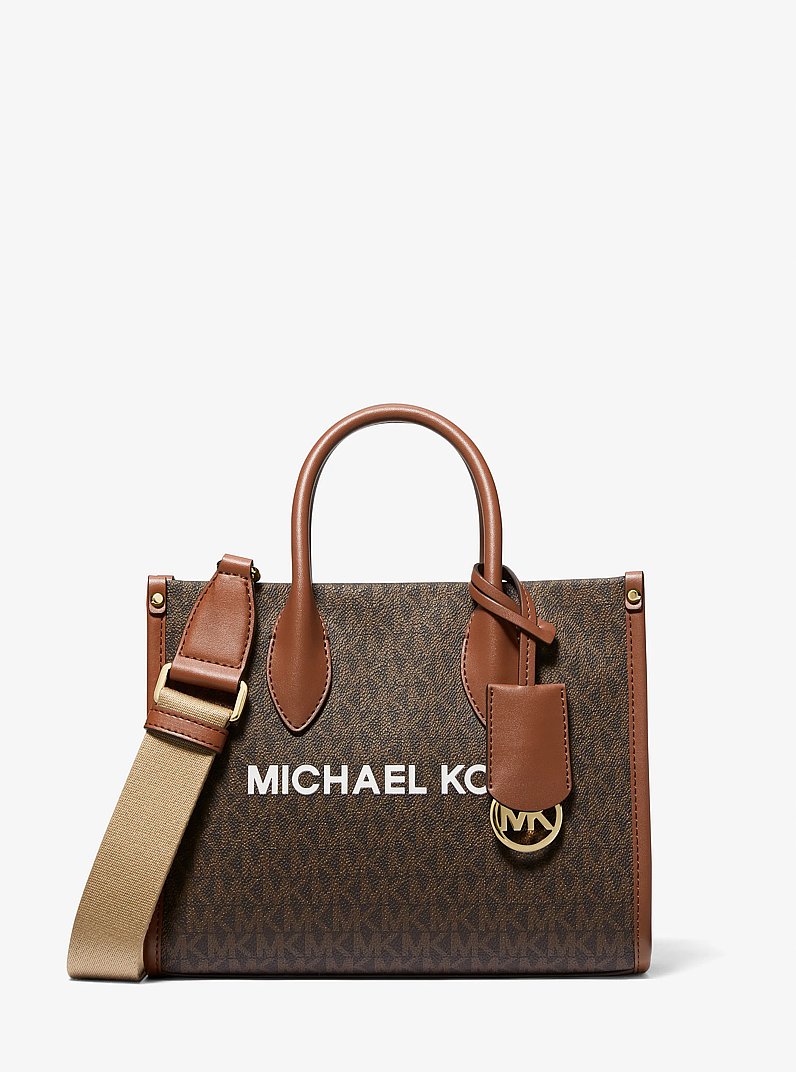 Mirella Small Signature Logo Crossbody Bag in BROWN - Sale