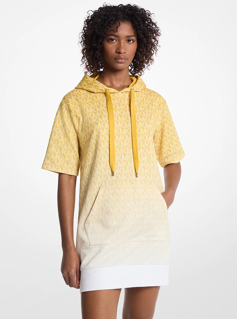 ombr signature logo cotton terry hoodie dress Hoodie Kors Dress Michael Kors Ombr Signature Logo Cotton Terry Hoodie  Dress