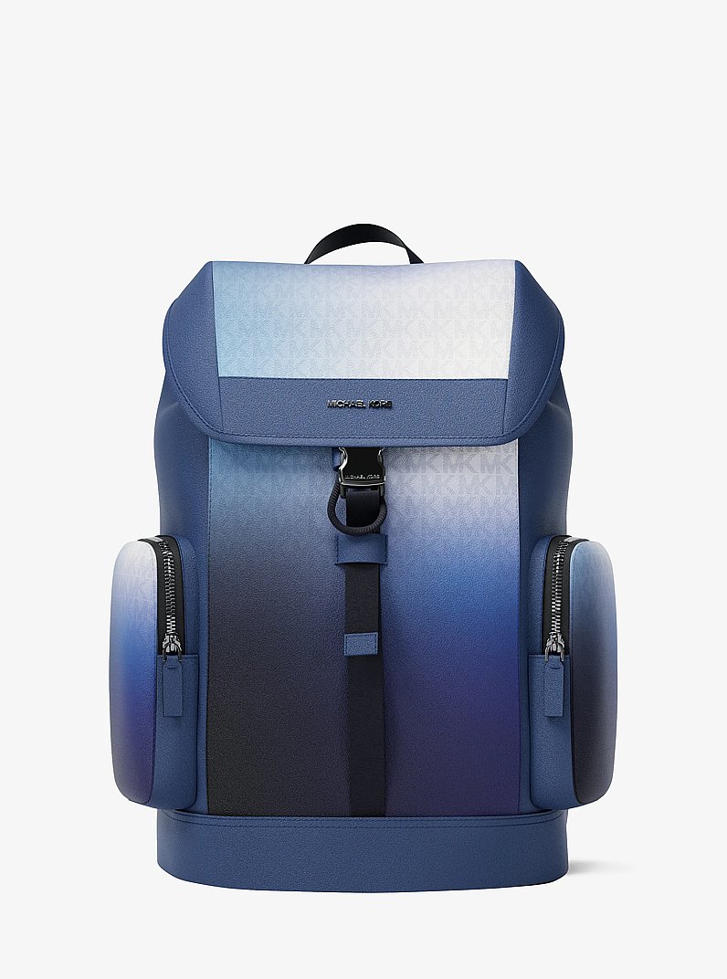Cooper Medium Ombr&eacute; Signature Logo City Backpack in GALAXY BLUE MULTI | Michael Kors