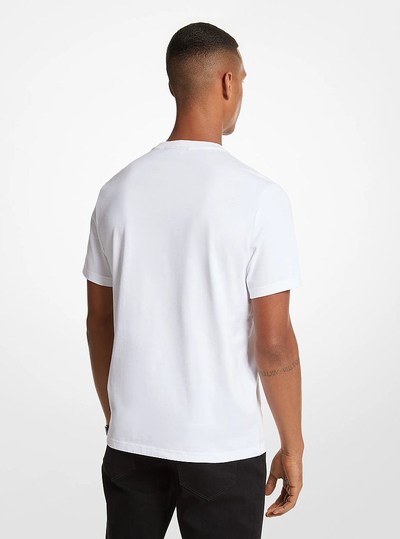 T-shirt en coton &agrave; logo Empire in BLANC | Michael Kors