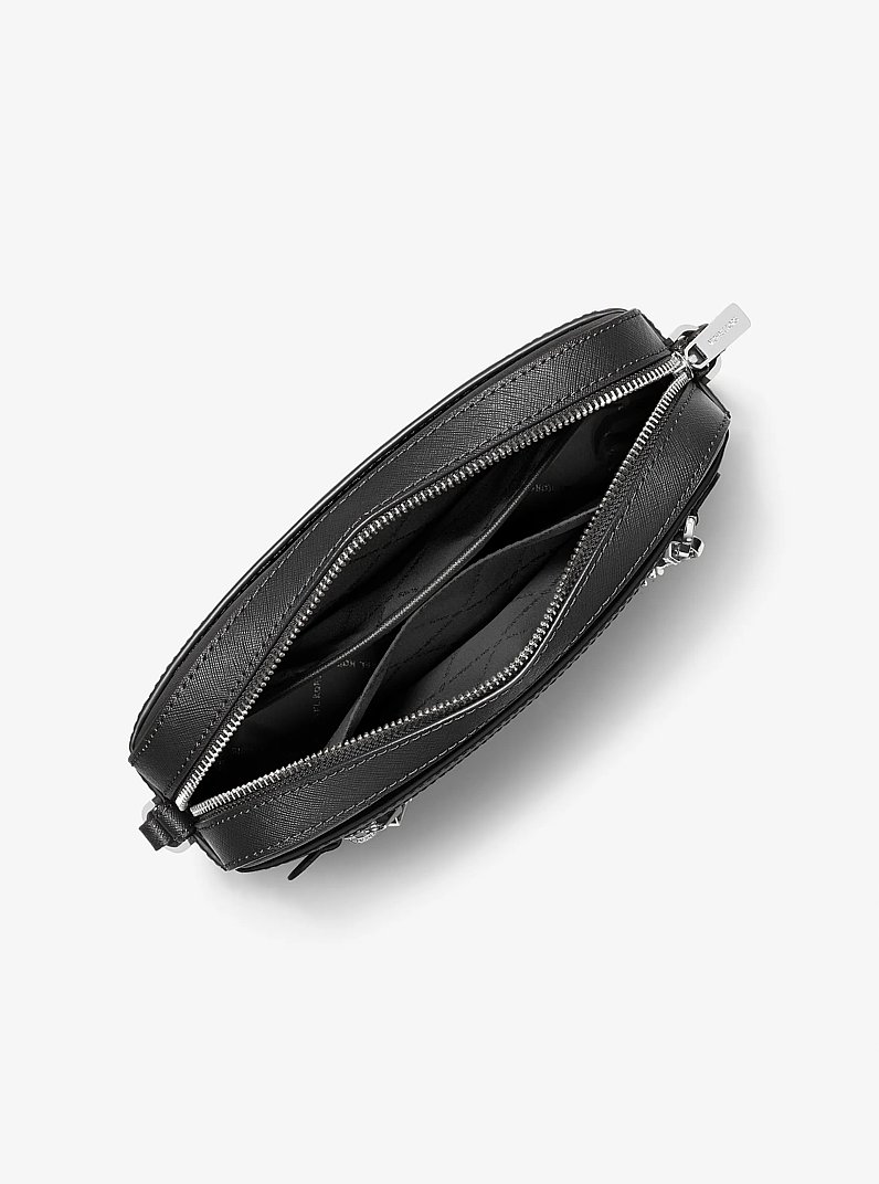 Bolsa cruzada Jet Set grande de piel Saffiano in NEGRO | Michael Kors
