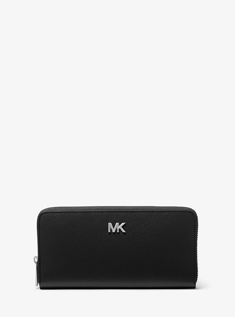 Portefeuille Edison en cuir enti&egrave;rement zipp&eacute; in NOIR | Michael Kors