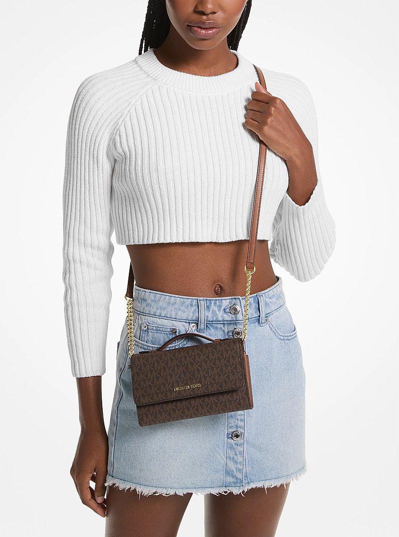 Smartphone-Umh&auml;ngetasche Jet Set Travel Medium mit Logo in LUGGAGE | Michael Kors