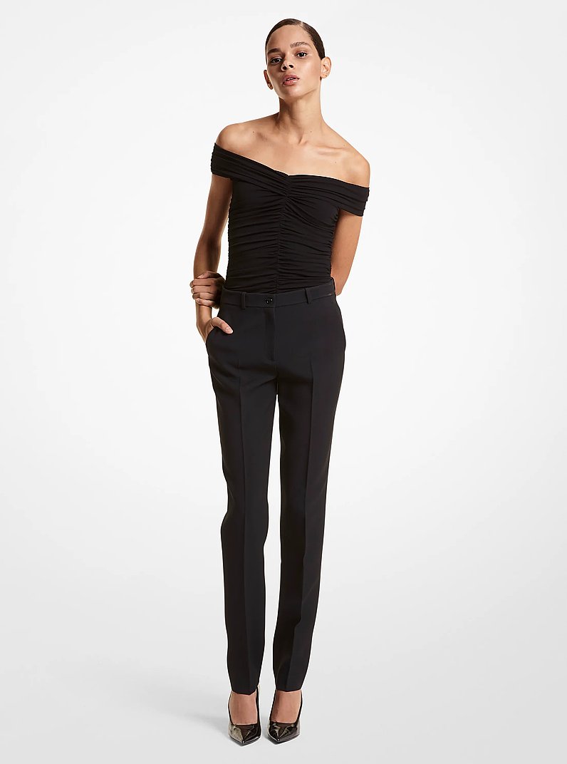 Body de jersey el&aacute;stico con hombros descubiertos in NEGRO | Michael Kors