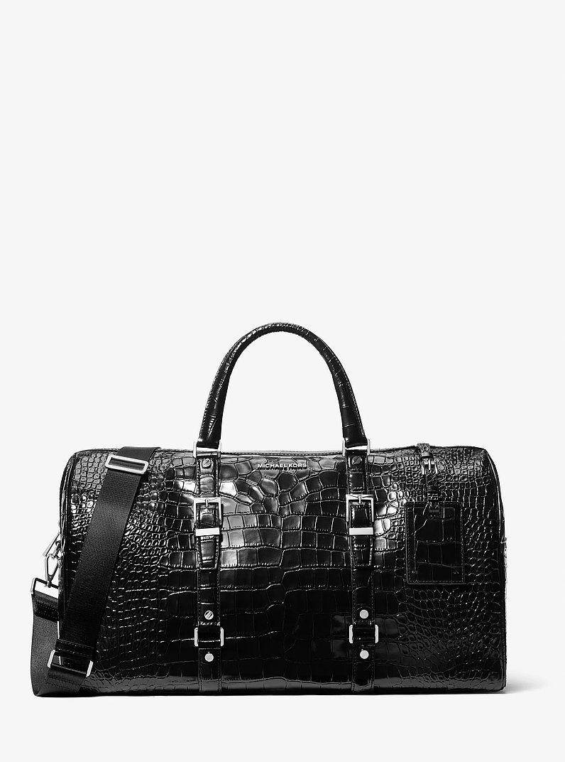 Bedford Travel Extra-Large Metallic Crocodile Embossed Leather
