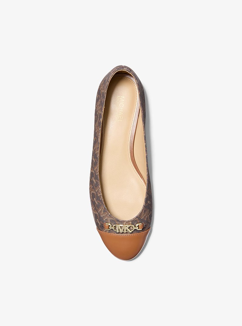 Ballerine Rebecca Flex &agrave; monogramme Empire in MARRON/LUGGAGE | Michael Kors