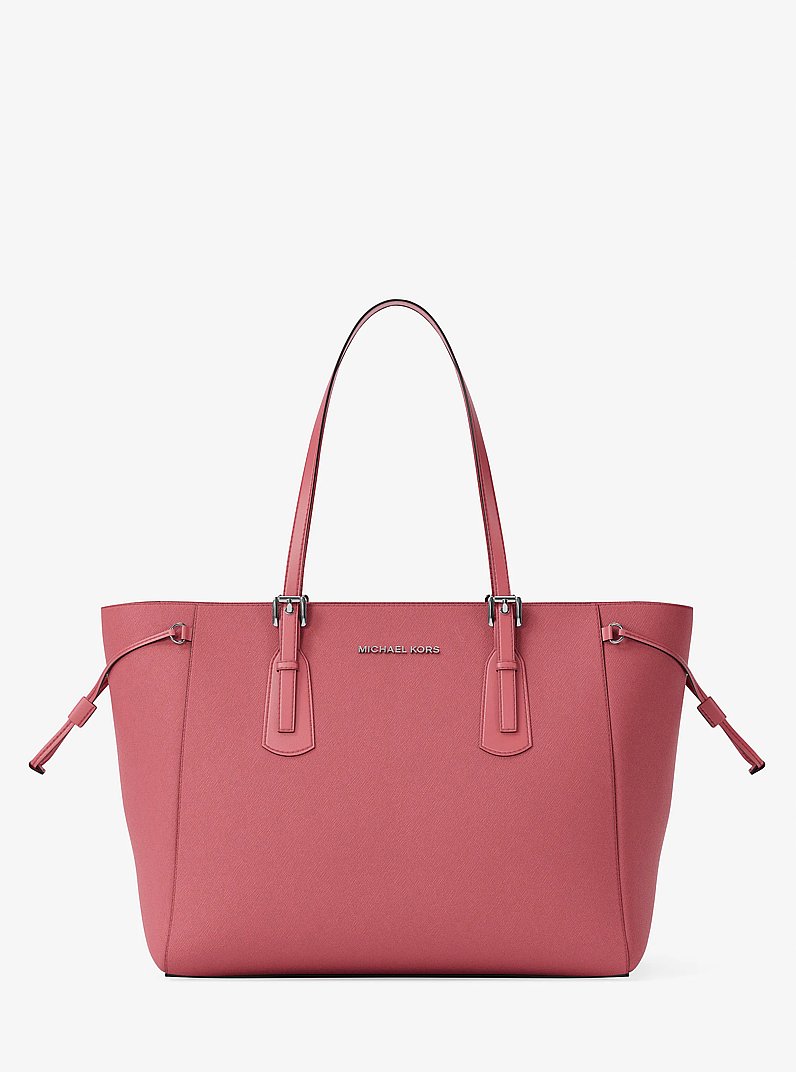 Voyager Large Saffiano Leather Tote Bag in DENIM - Sale | Michael