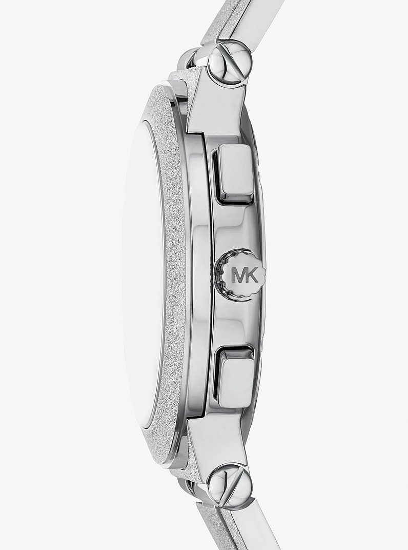 Oversized Billie Frosted Silver-Tone Watch in SILVER | Michael Kors