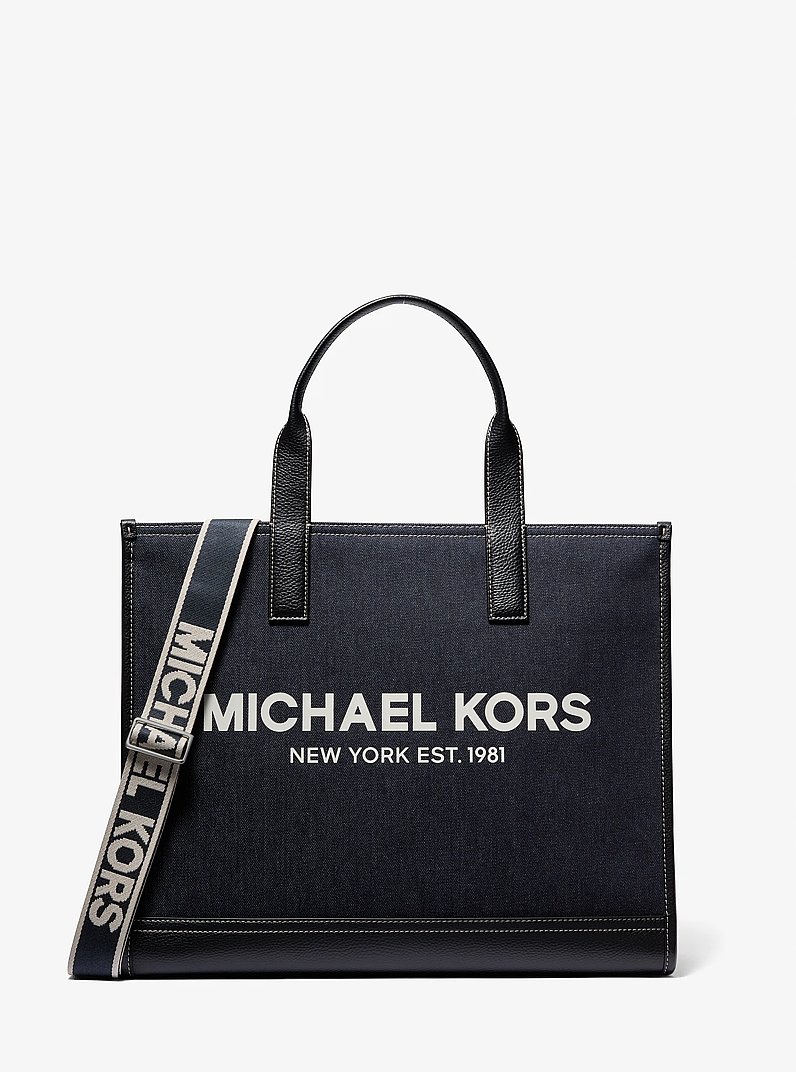Cooper Denim Tote Bag in Dark Denim | Michael Kors