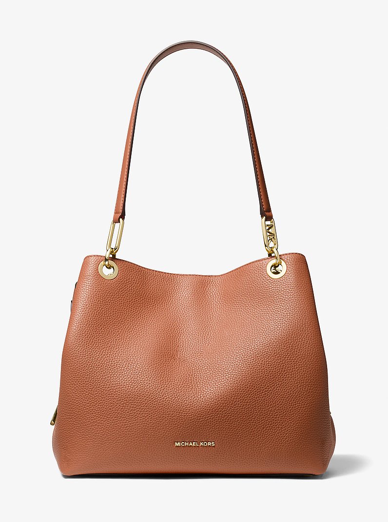 Kensington Large Pebbled Leather Tote Bag in LUGGAGE | Michael Kors