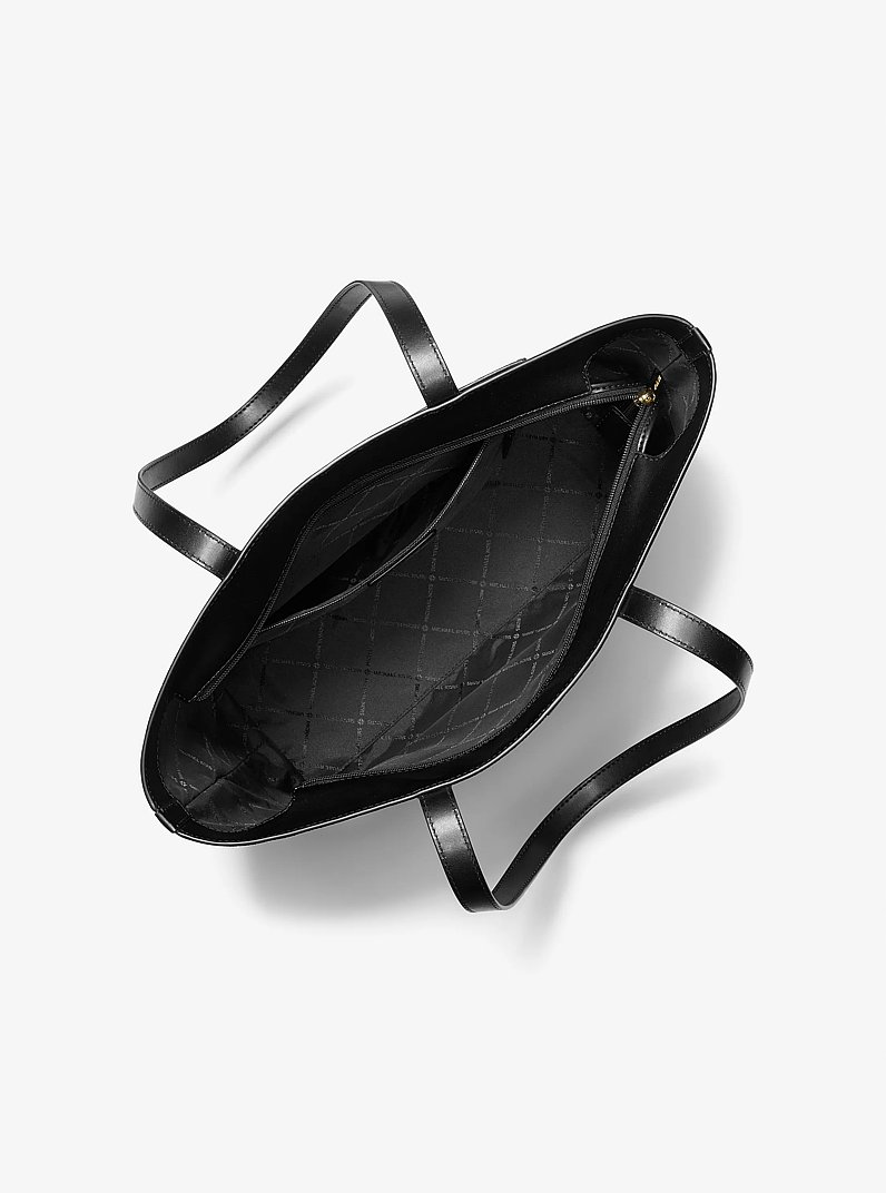 Jet Set Medium Two-Tone Logo Tote Bag in BLACK COMBO | Michael Kors