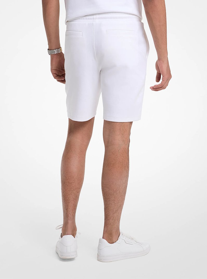 Cotton Blend Shorts in WHITE | Michael Kors