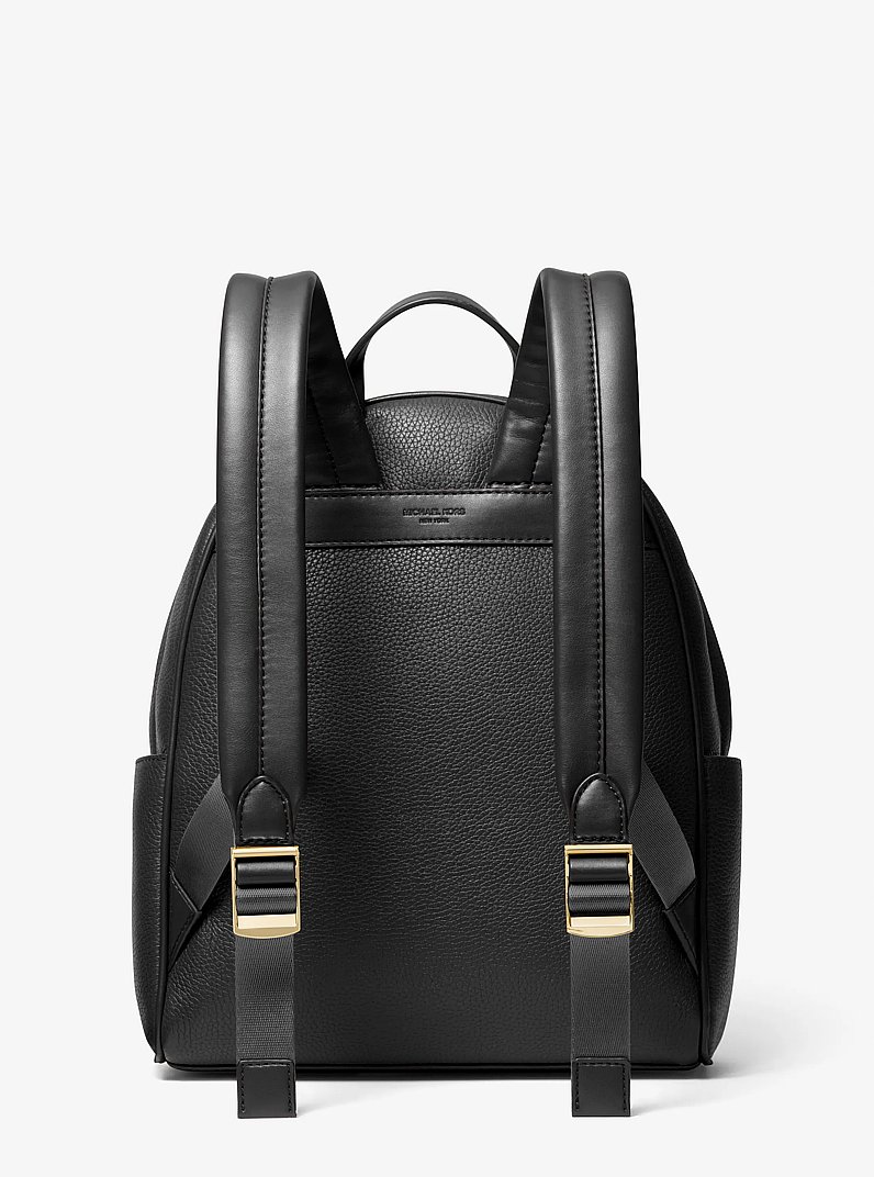 Bex Medium Pebbled Leather Backpack in BLACK | Michael Kors