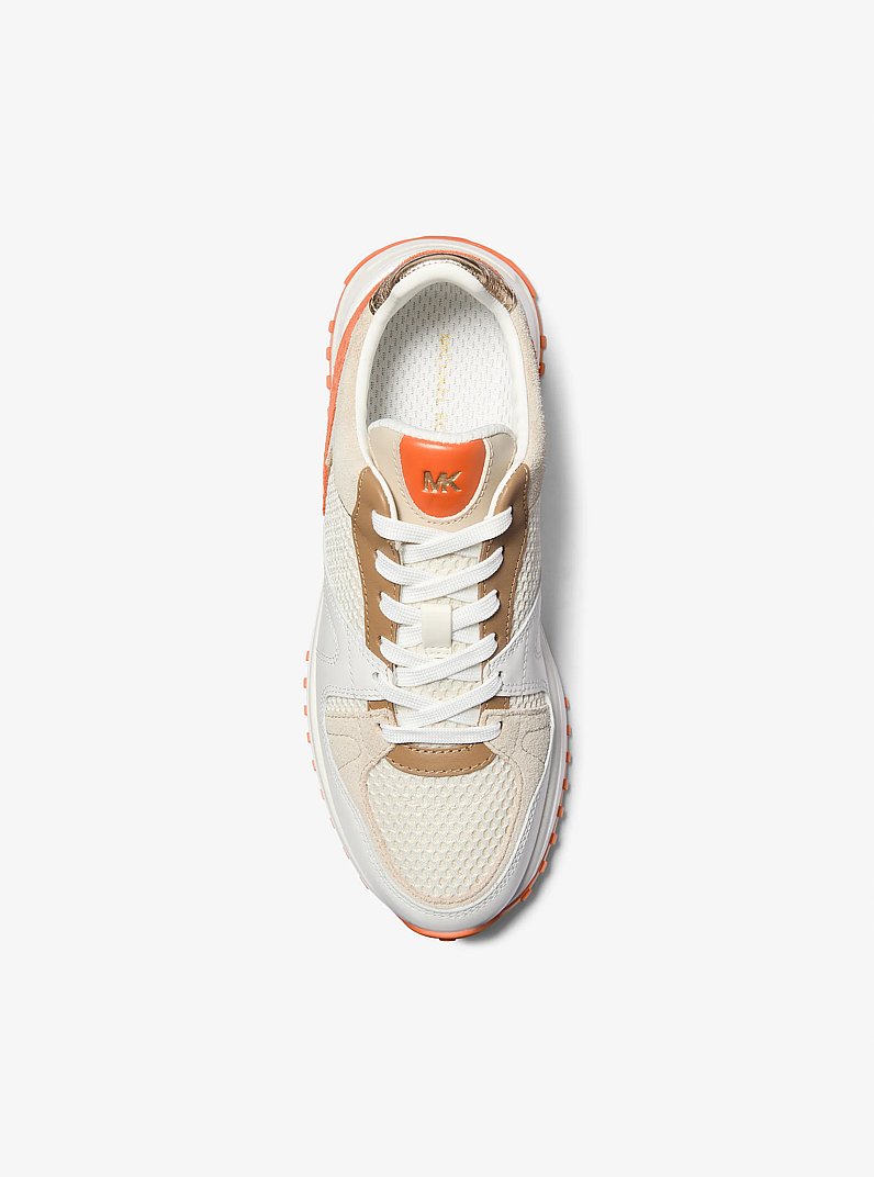 Sneaker Jaime in materiale misto in ARANCIO PESCA MULTI | Michael Kors