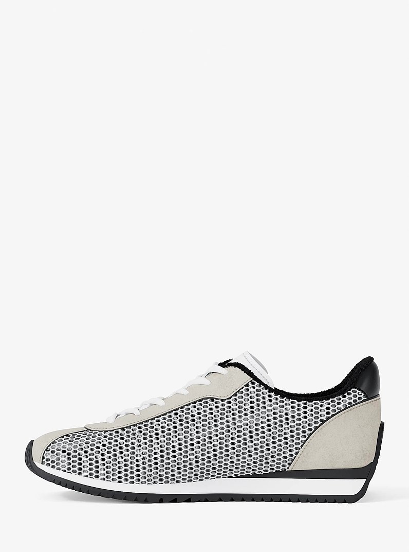Rhodes Mixed-Media Trainer in OPTIC WHITE/BLK | Michael Kors