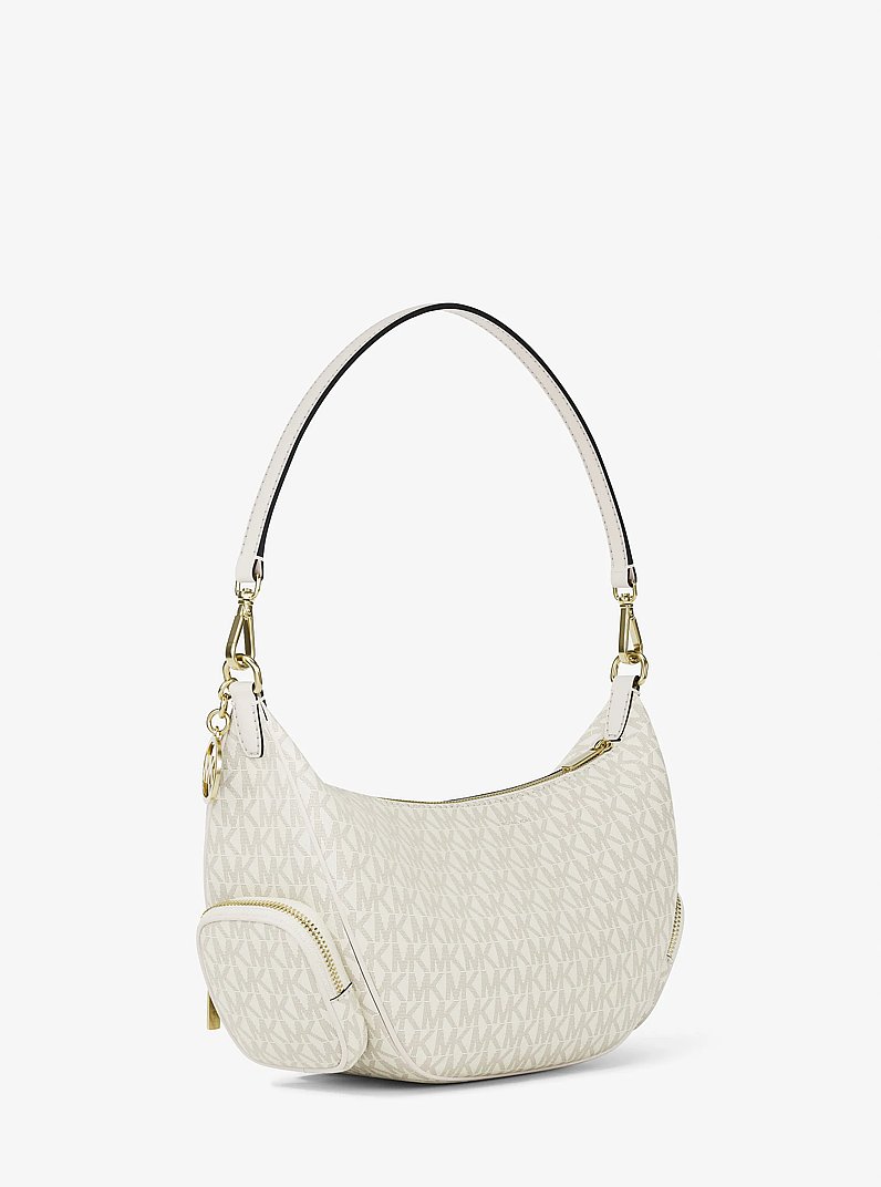 Sac &agrave; &eacute;paule convertible Merritt de taille moyenne &agrave; logo Signature in CR&Egrave;ME MULTI L&Eacute;GER | Michael Kors