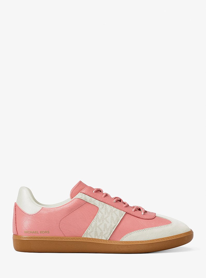 Sneaker Jovie in pelle e stampa logo in ROSA PRIMULA | Michael Kors
