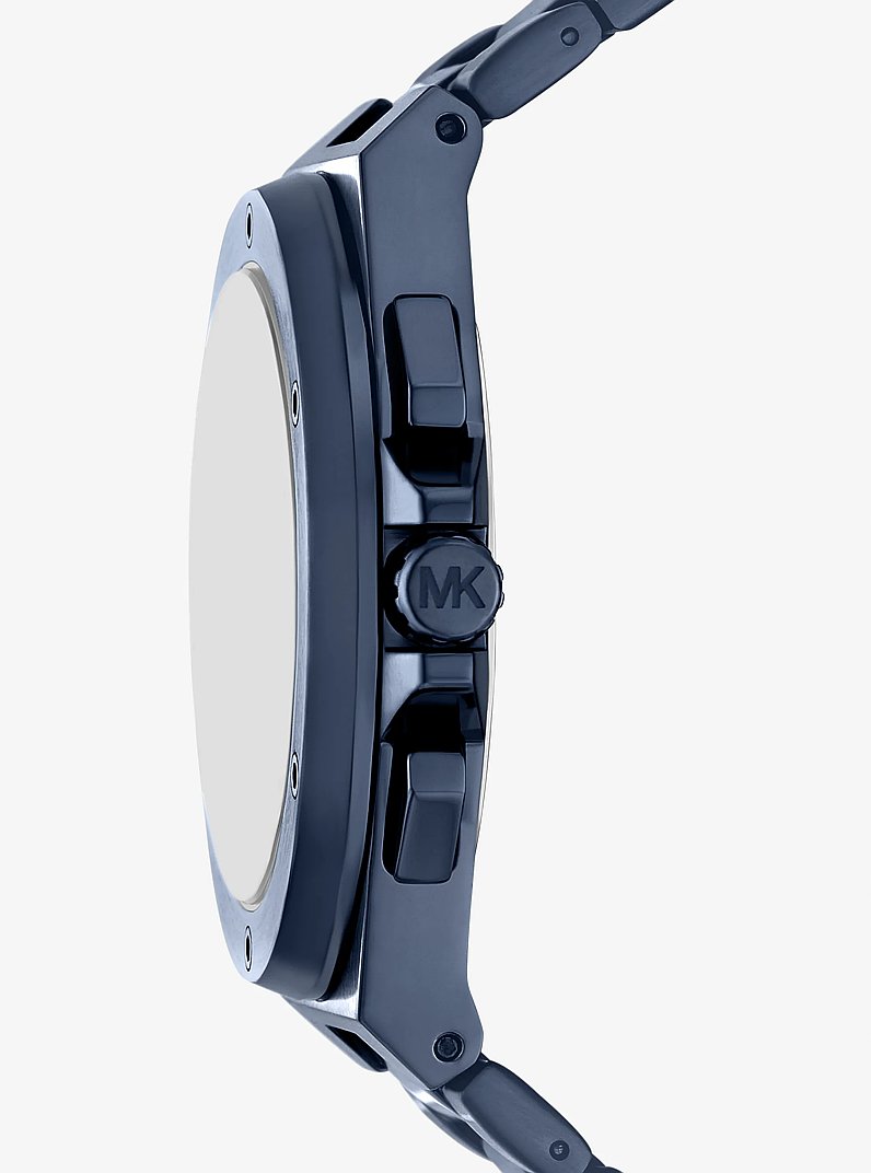 Oversized Lennox Blue-Tone Watch in NAVY - Sale | Michael Kors [US]