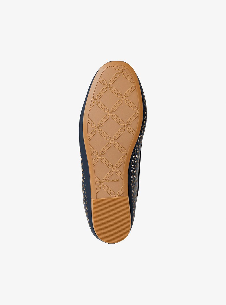 Savannah Perforated Ballet Flat in NAVY | Michael Kors