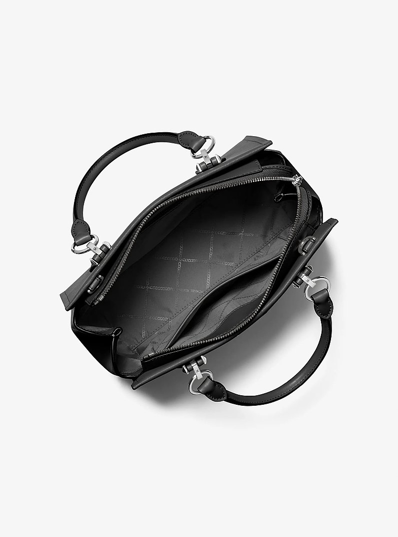 Bolso satchel Marilyn mediano de piel saffiano in NEGRO | Michael Kors