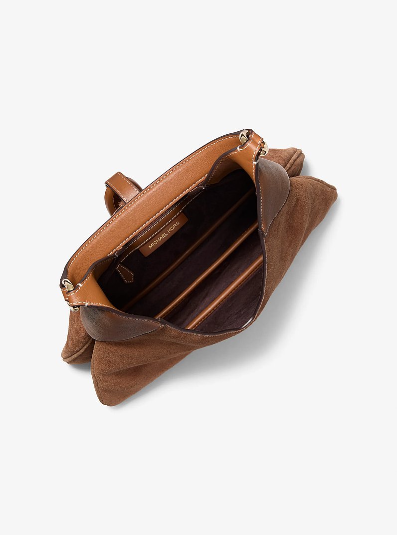 Bolso hobo de hombro Cornelia mediano de ante in LUGGAGE | Michael Kors