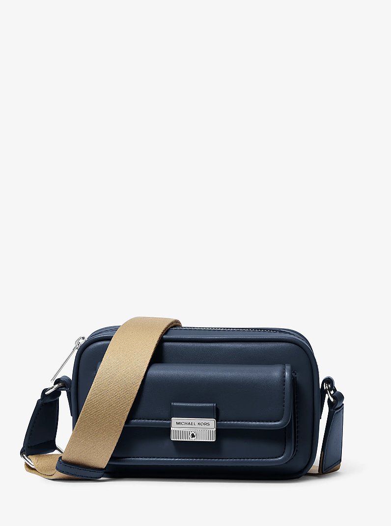 Bradshaw Extra-Small Leather Messenger Bag in NAVY - Sale