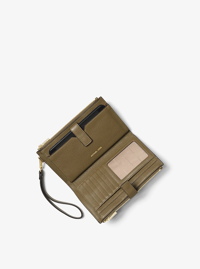Adele Leather Smartphone Wallet in PISTACHIO | Michael Kors