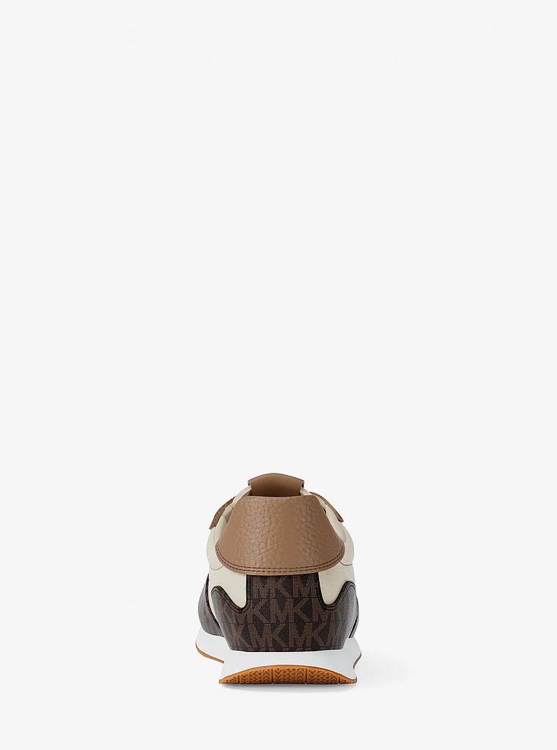 Hattie Mixed-Media Trainer in BROWN MULTI | Michael Kors
