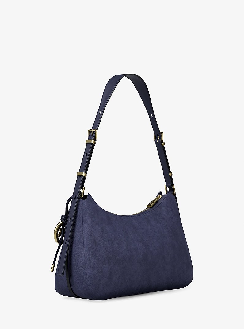 Sac port&eacute; &eacute;paule convertible Nolita de taille moyenne en nubuck in ROBE BLEU BLEU CLAIR | Michael Kors