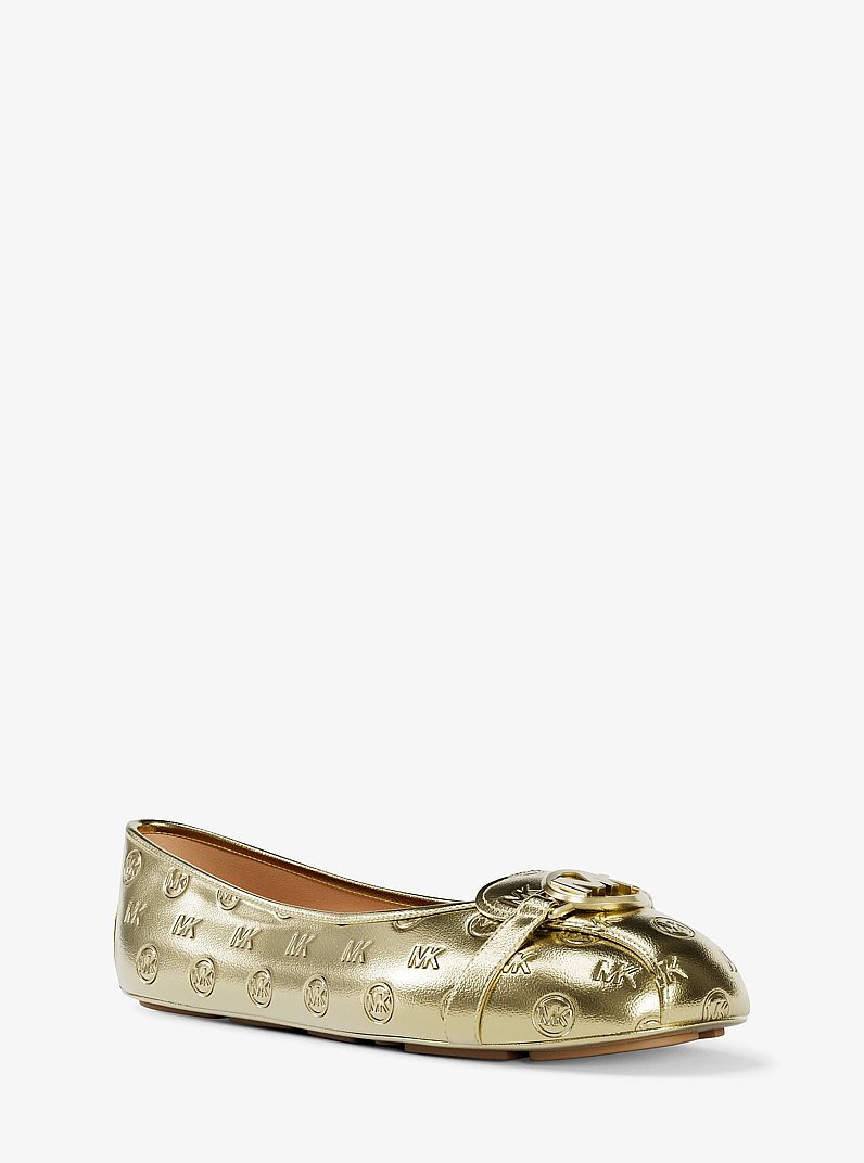 Fulton Metallic Logo Debossed Moccasin