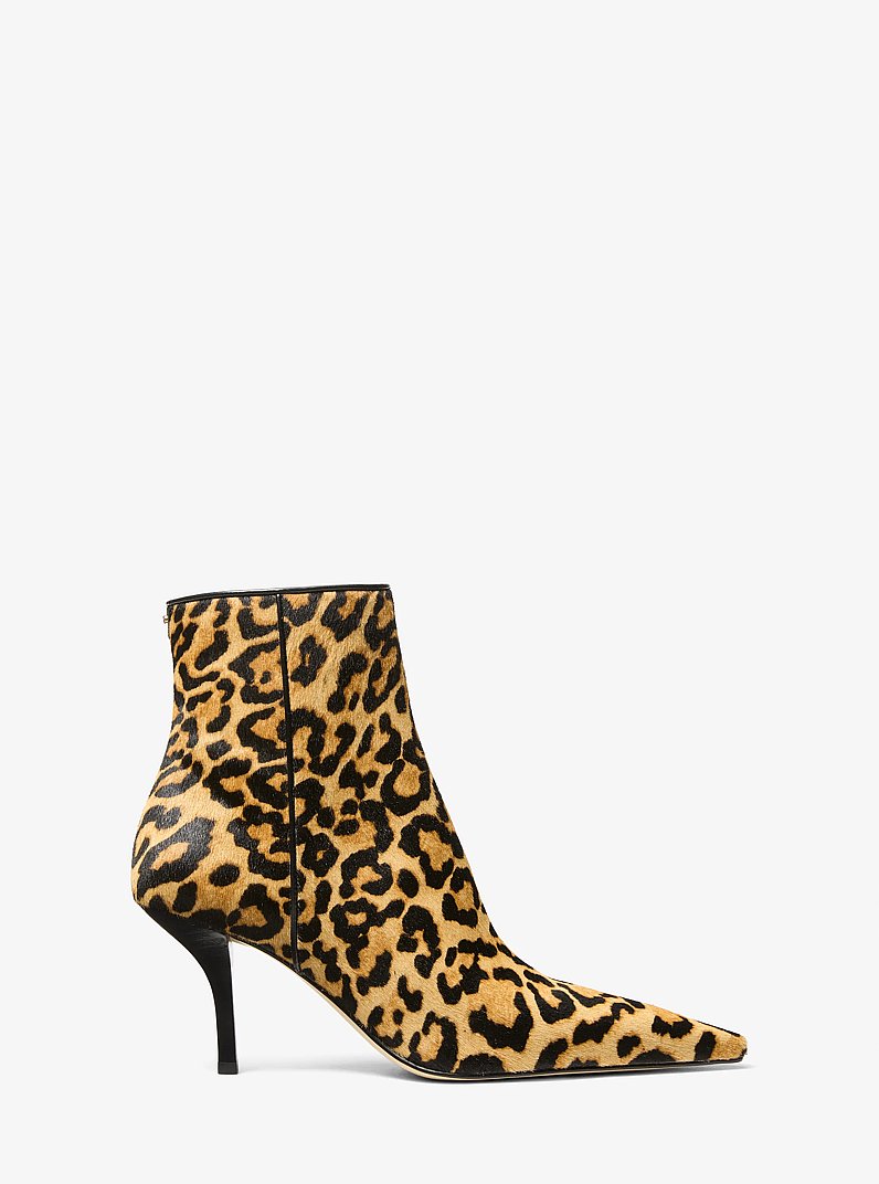 Selina Leopard Print Calf Hair Ankle Boot in MARIGOLD | Michael Kors