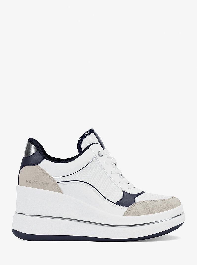 Sneaker Emmy in materiale misto con zeppa in ABITO BLUES | Michael Kors