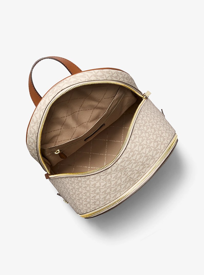 Rhea Large Signature Logo Backpack in VANILLA | Michael Kors
