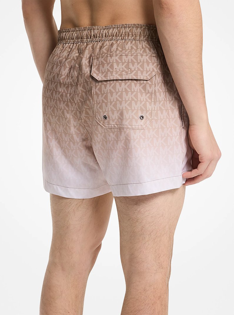 Ombr&eacute; Signature Logo Swim Trunks in HUSK | Michael Kors