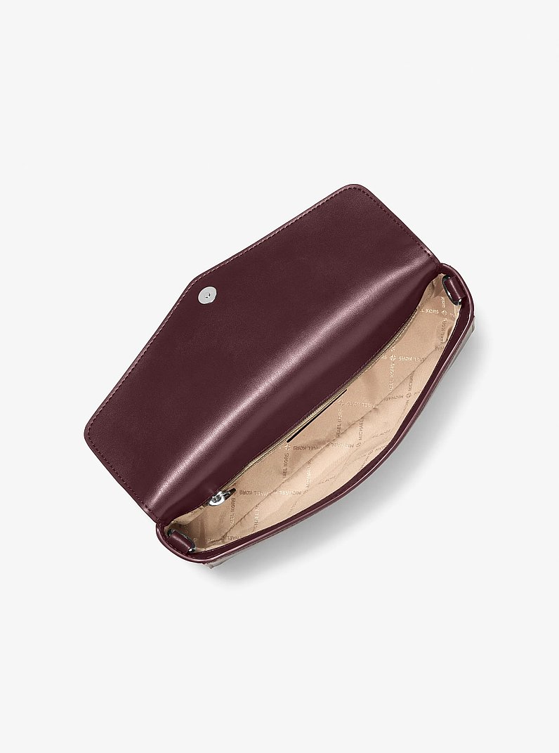 Kacey Medium Burnished Shoulder Bag in BORDEAUX | Michael Kors