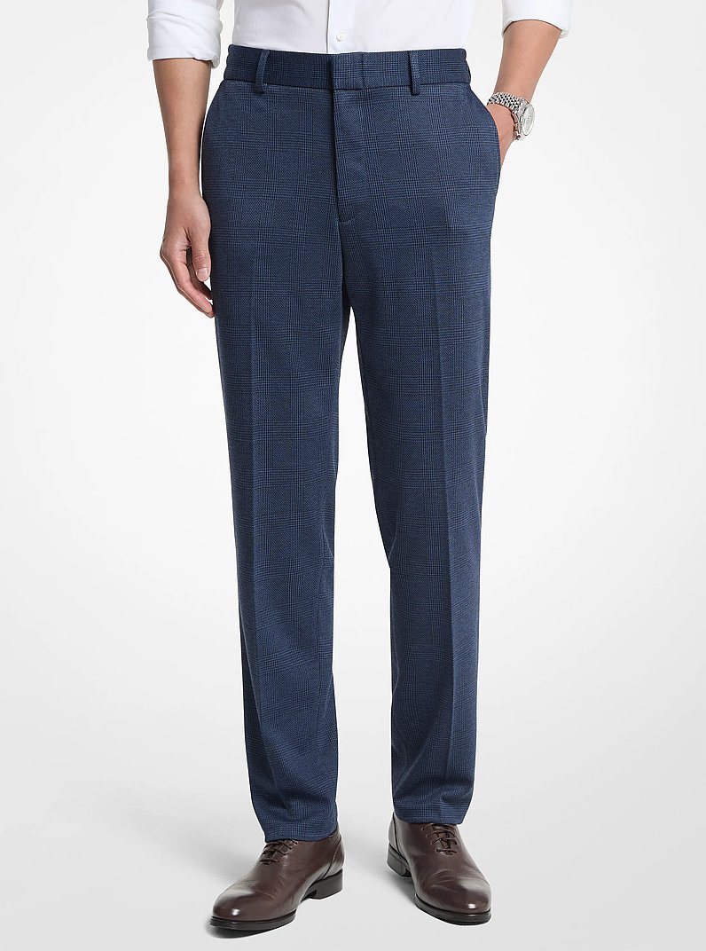 Slim-Fit Stretch Prince De Galle Pants in DARK BLUE | Michael Kors