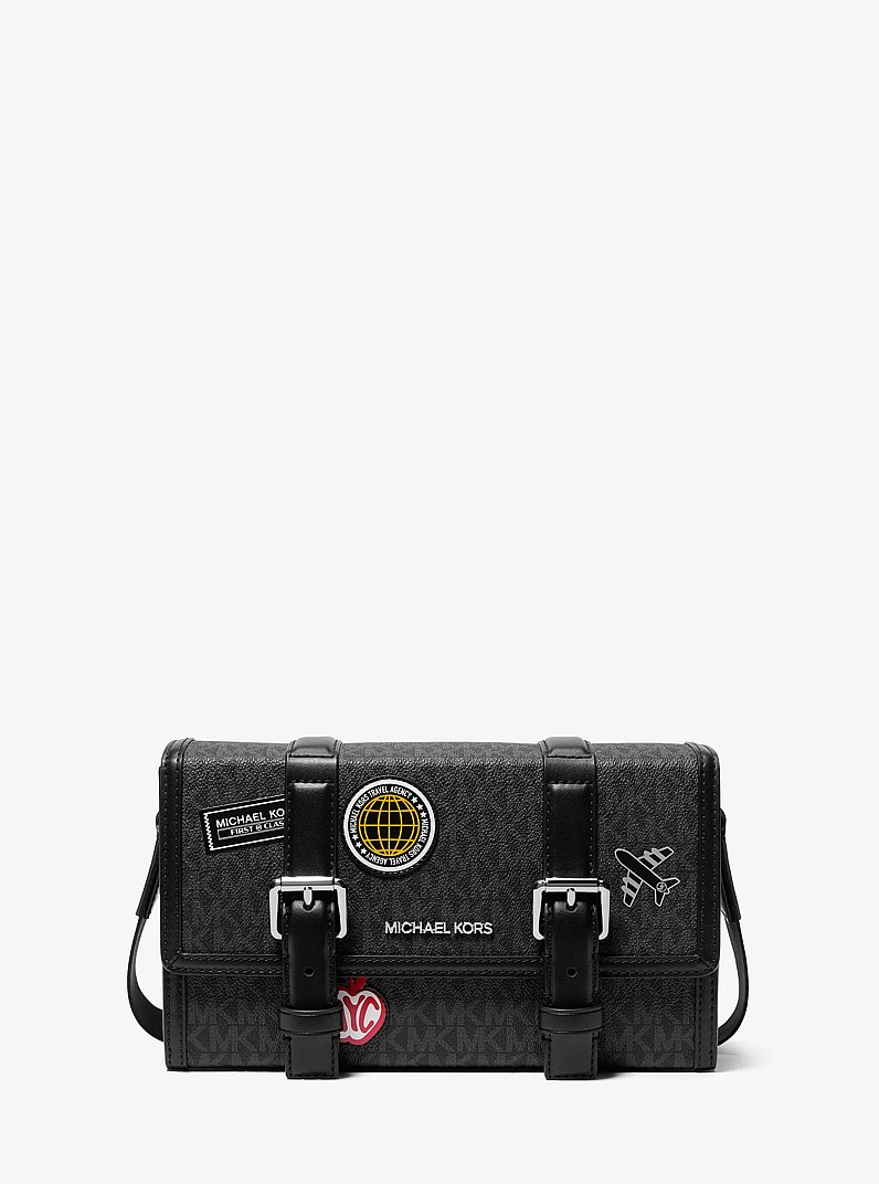 Cooper Embellished Signature Logo Trunk Crossbody Bag in BLACK | Michael Kors
