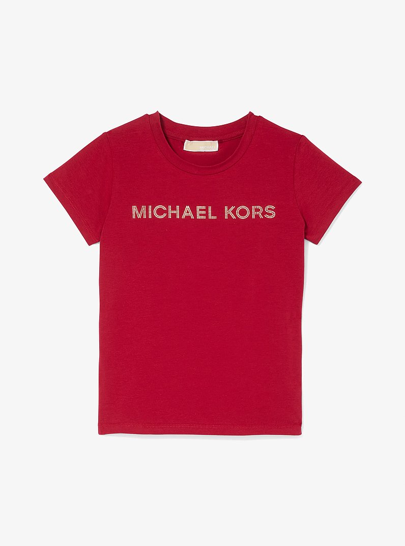 Crystal Embellished Stretch Cotton T-Shirt