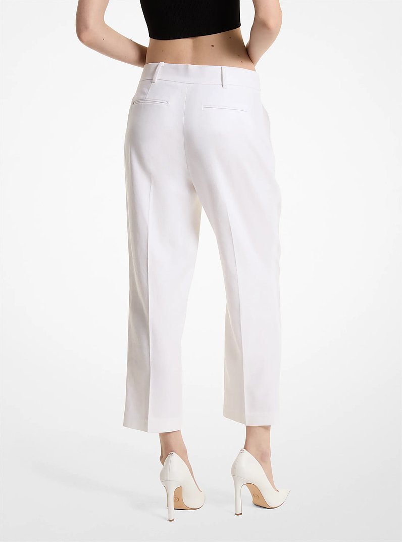 Pleated Linen Blend Pants
