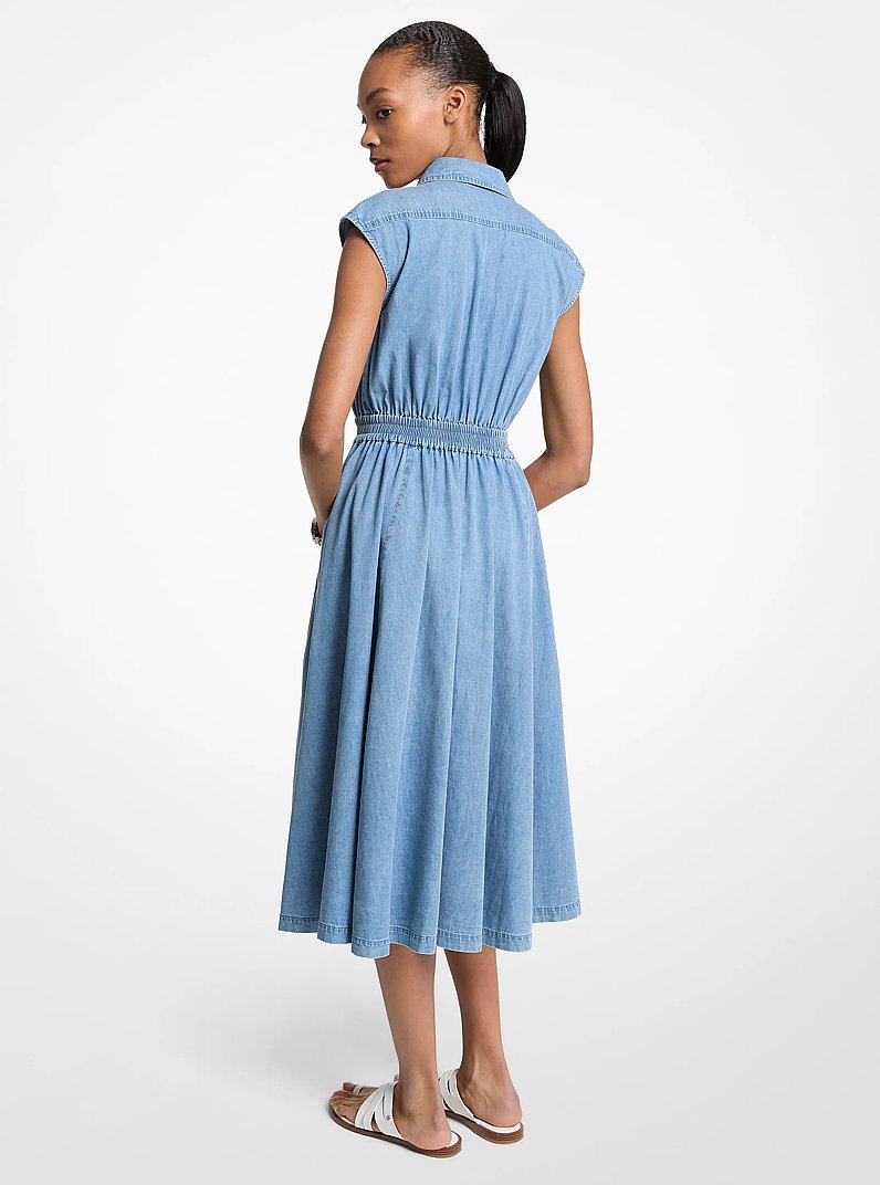 Denim Midi Dress in ANGEL BLUE WASH | Michael Kors