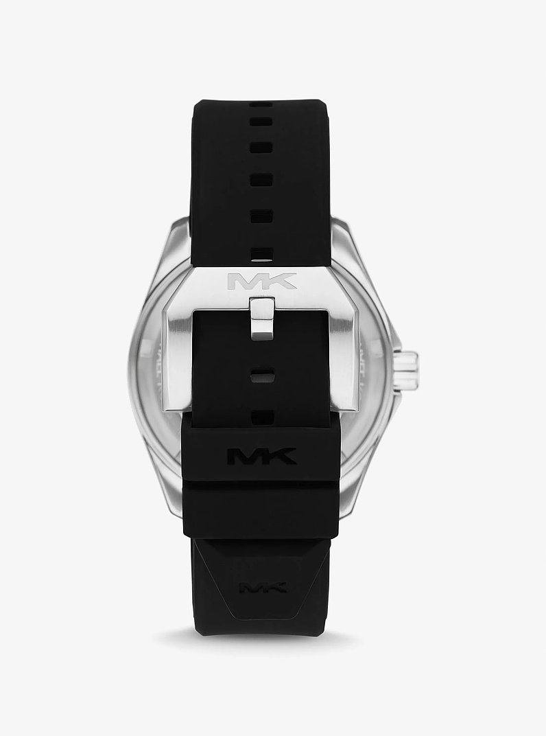 Oversized Maritime Silicone Watch in BLACK | Michael Kors