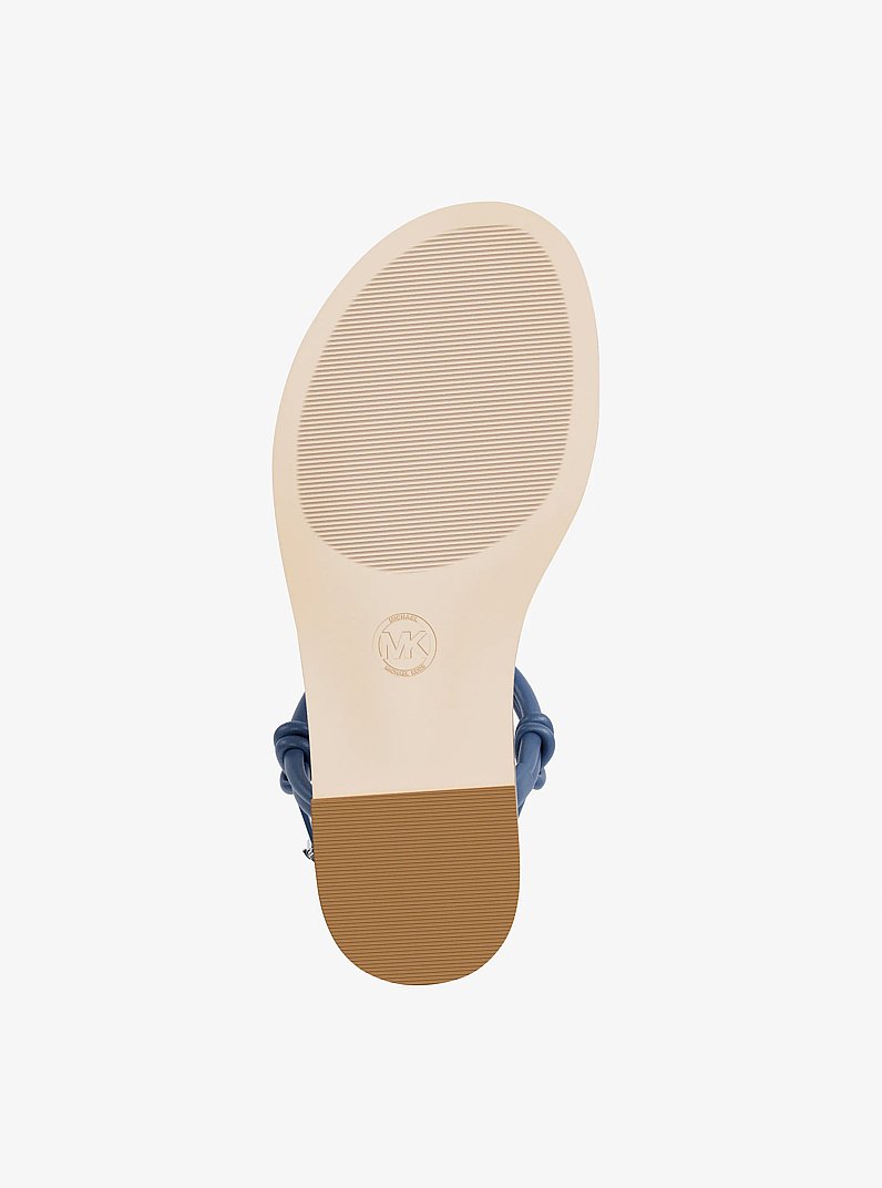 Astra Leather T-Strap Sandal in FRENCH BLUE | Michael Kors