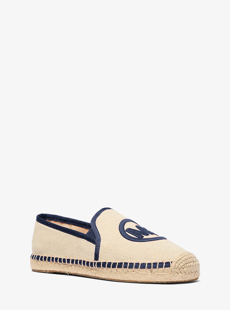 Hastings Two-Tone Cotton Blend Canvas Espadrille in NAVY | Michael Kors