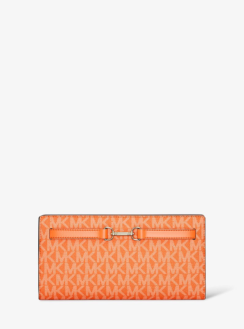 Carson Large Signature Logo Wallet in RED CLAY | Michael Kors